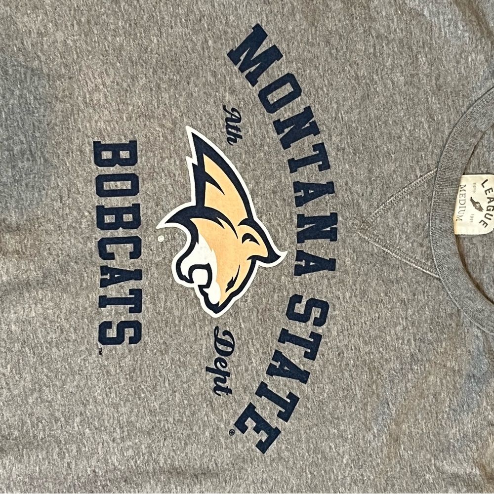 Montana State MSU Bobcats Crewneck Sweatshirt Size M grey - Picture 4 of 5